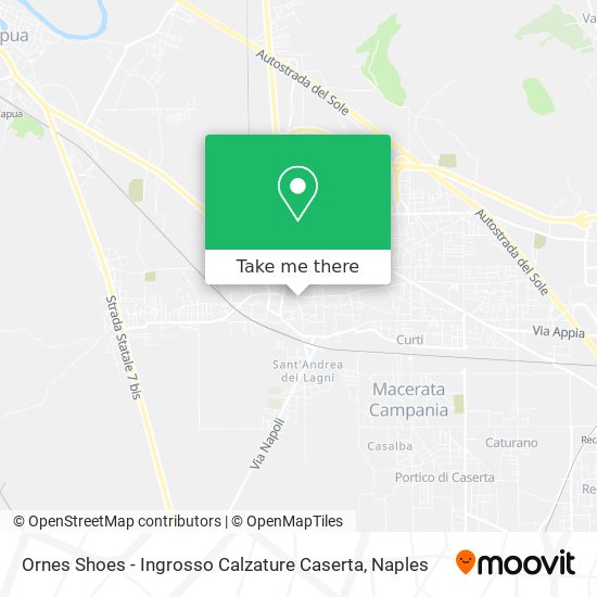 Ornes Shoes - Ingrosso Calzature Caserta map