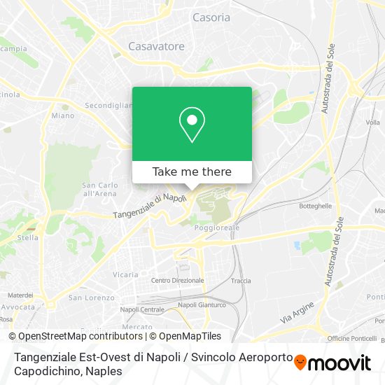 Tangenziale Est-Ovest di Napoli / Svincolo Aeroporto Capodichino map
