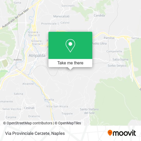Via Provinciale Cerzete map
