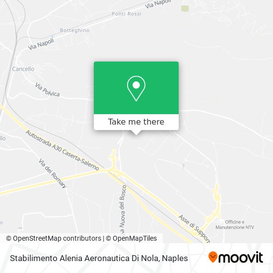 Stabilimento Alenia Aeronautica Di Nola map