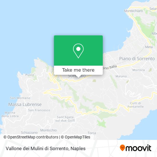 Vallone dei Mulini di Sorrento map