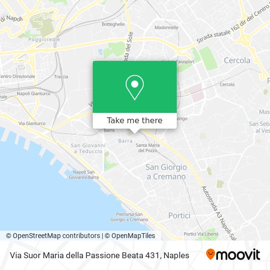 Via Suor Maria della Passione Beata 431 map