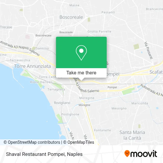 Shaval Restaurant Pompei map