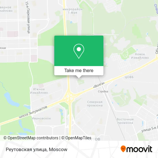 Реутовская улица map