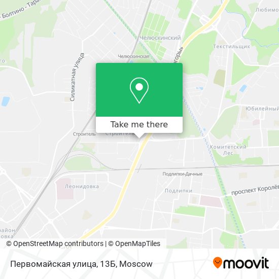 Первомайская улица, 13Б map