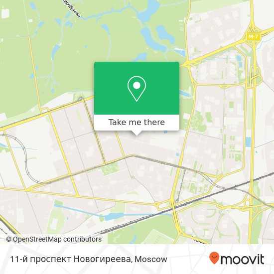 11-й проспект Новогиреева map