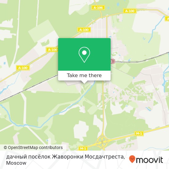 дачный посёлок Жаворонки Мосдачтреста map