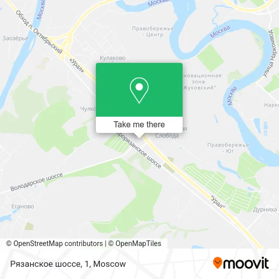 Рязанское шоссе, 1 map