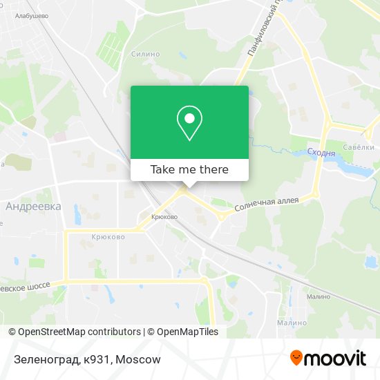 Зеленоград, к931 map