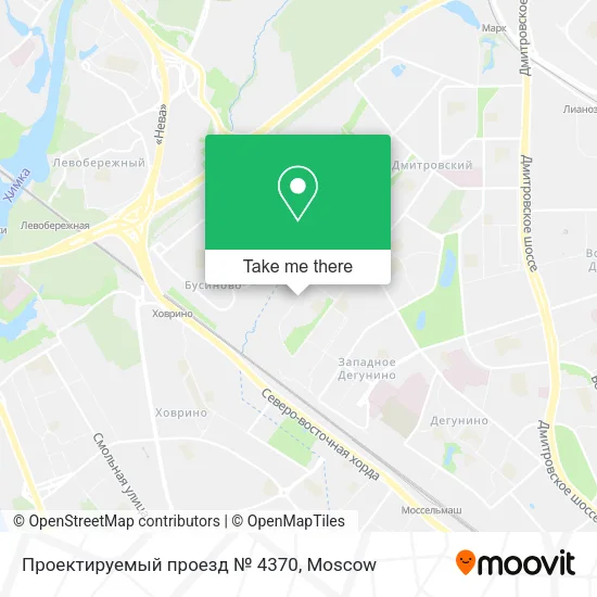 Проектируемый проезд № 4370 map