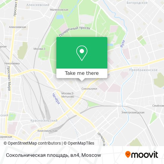 Сокольническая площадь, вл4 map