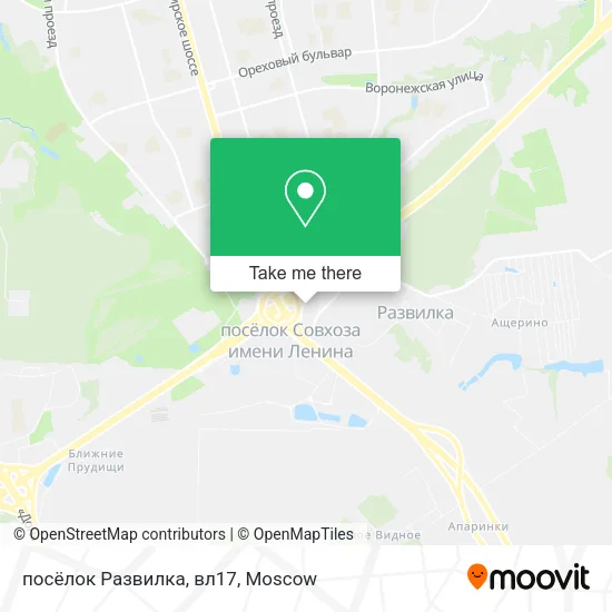 посёлок Развилка, вл17 map