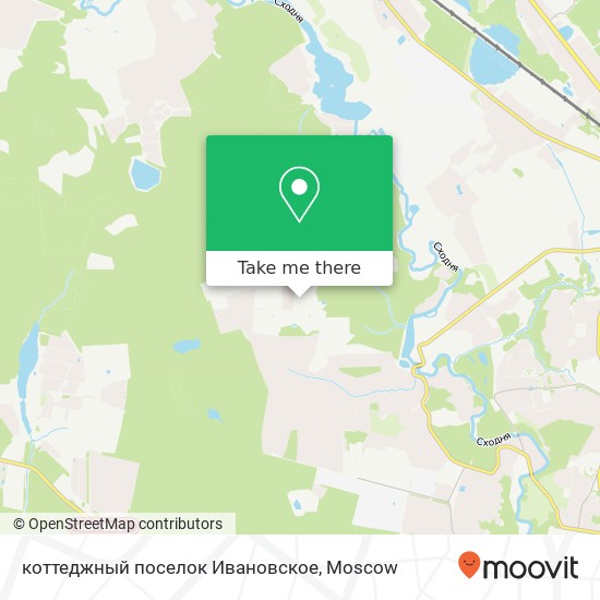 коттеджный поселок Ивановское map