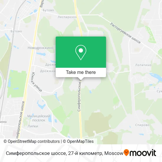 Симферопольское шоссе, 27-й километр map