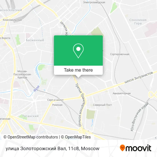 улица Золоторожский Вал, 11с8 map