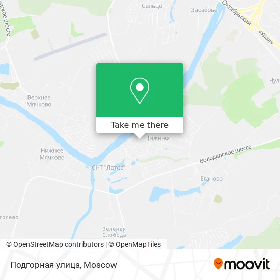 Подгорная улица map