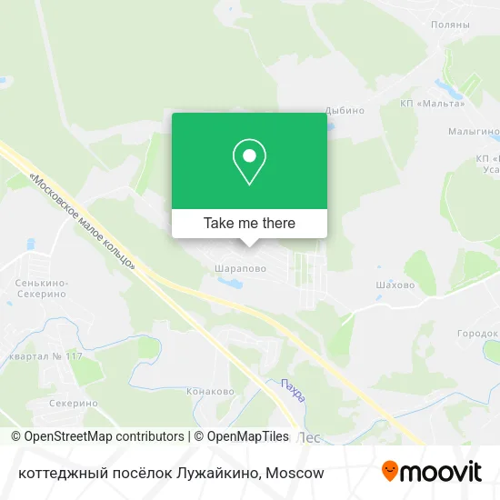 коттеджный посёлок Лужайкино map