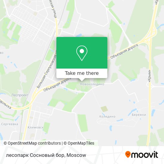 лесопарк Сосновый бор map