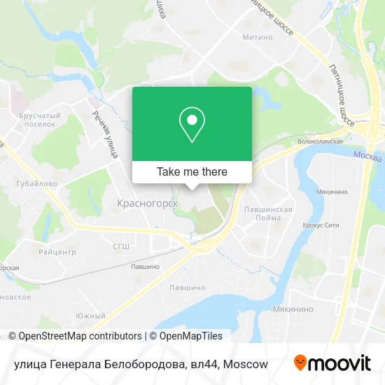 улица Генерала Белобородова, вл44 map