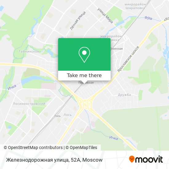 Железнодорожная улица, 52А map