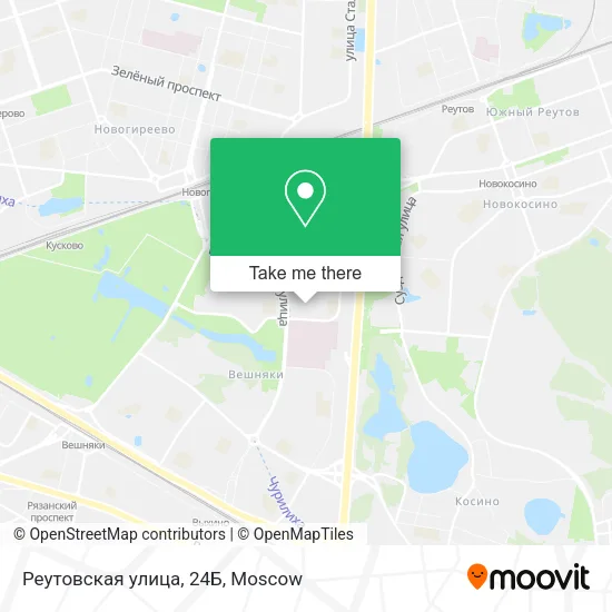 Реутовская улица, 24Б map