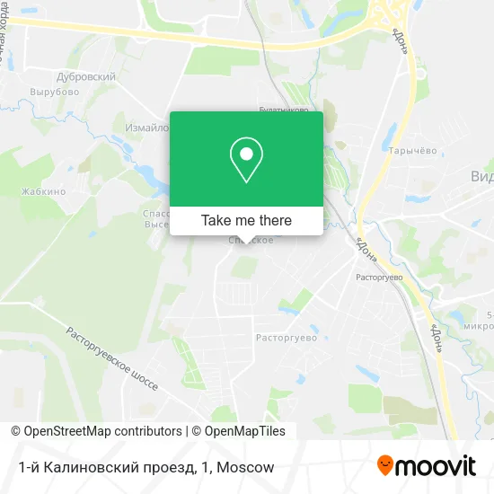 1-й Калиновский проезд, 1 map