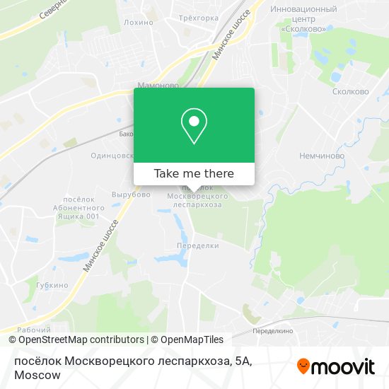 посёлок Москворецкого леспаркхоза, 5А map