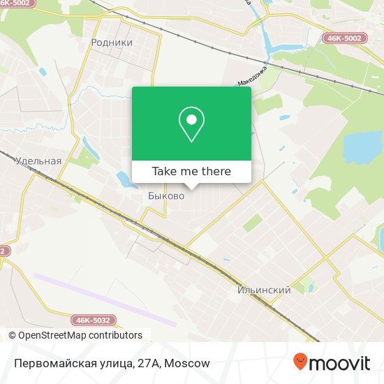 Первомайская улица, 27А map