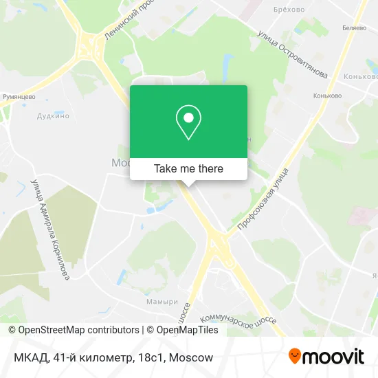МКАД, 41-й километр, 18с1 map