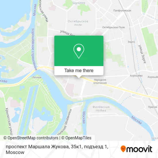проспект Маршала Жукова, 35к1, подъезд 1 map