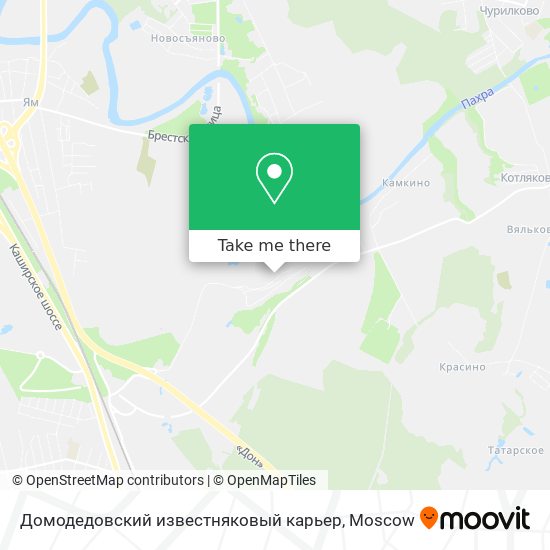 Домодедовский известняковый карьер map