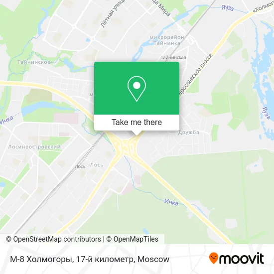 М-8 Холмогоры, 17-й километр map
