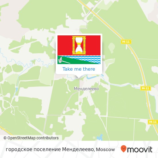 городское поселение Менделеево map