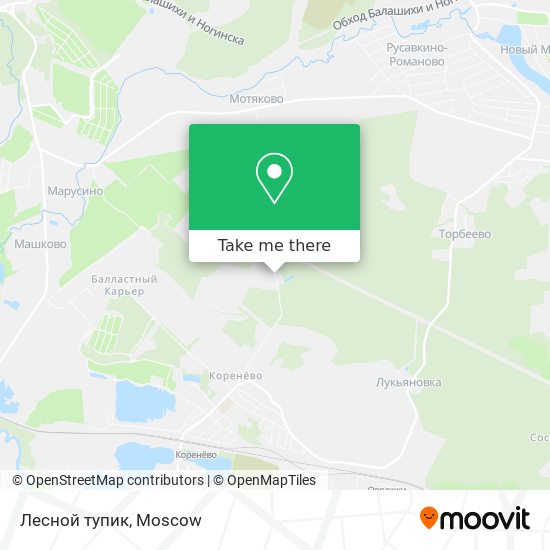 Лесной тупик map