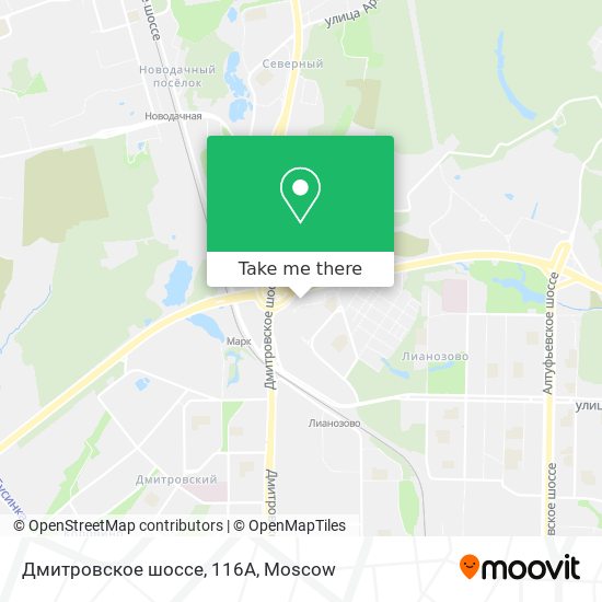 Дмитровское шоссе, 116А map