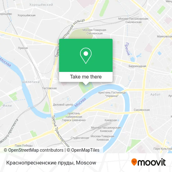 Краснопресненские пруды map