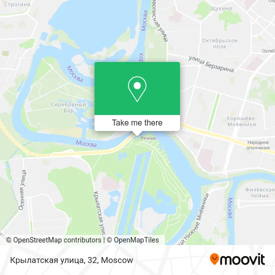 Крылатская улица, 32 map