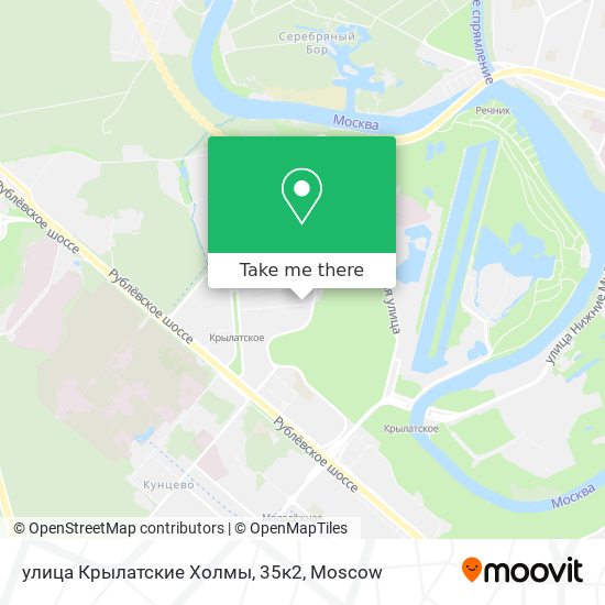 улица Крылатские Холмы, 35к2 map
