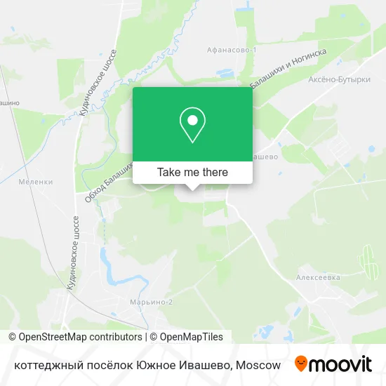 коттеджный посёлок Южное Ивашево map