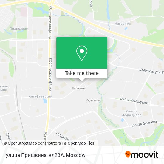 улица Пришвина, вл23А map