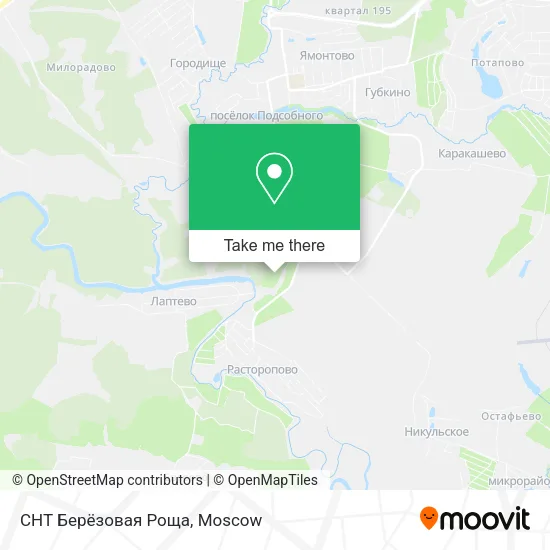 СНТ Берёзовая Роща map