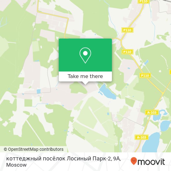 коттеджный посёлок Лосиный Парк-2, 9А map