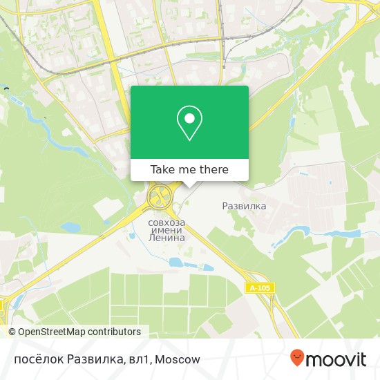 посёлок Развилка, вл1 map