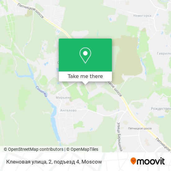 Кленовая улица, 2, подъезд 4 map