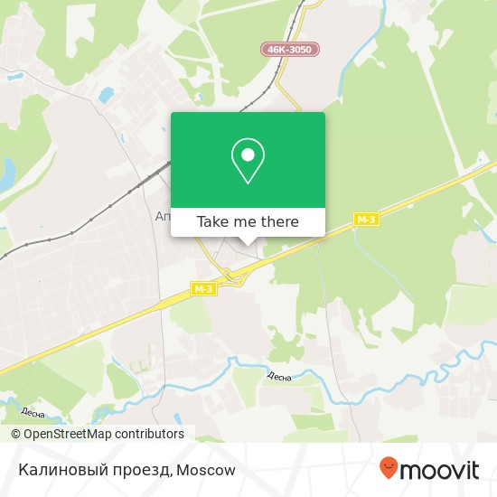 Калиновый проезд map