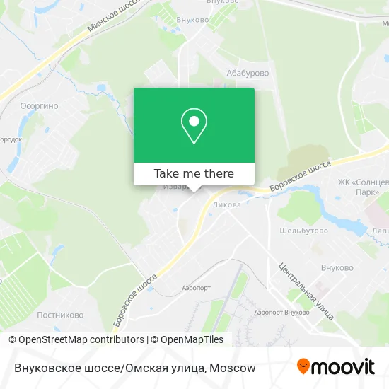 Внуковское шоссе/Омская улица map