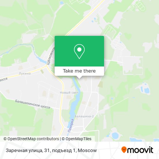 Заречная улица, 31, подъезд 1 map