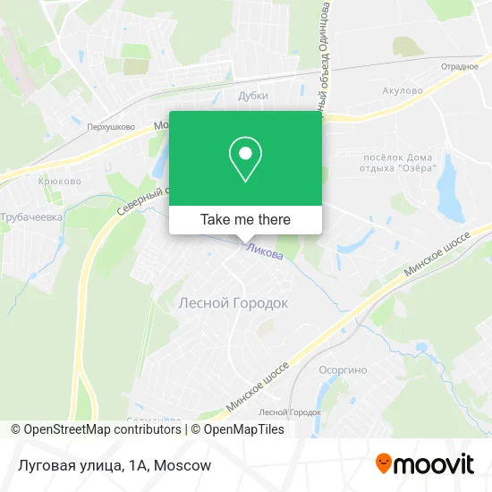 Луговая улица, 1А map