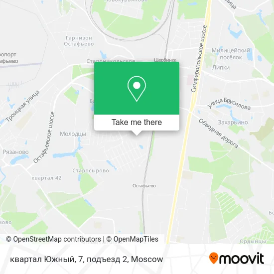 квартал Южный, 7, подъезд 2 map