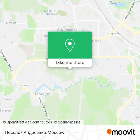 Поселок Андреевка map